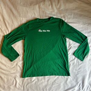 Green “Ho Ho Ho” Long Sleeve Tee – Youth XL/XXL (Fits Women’s S/M)